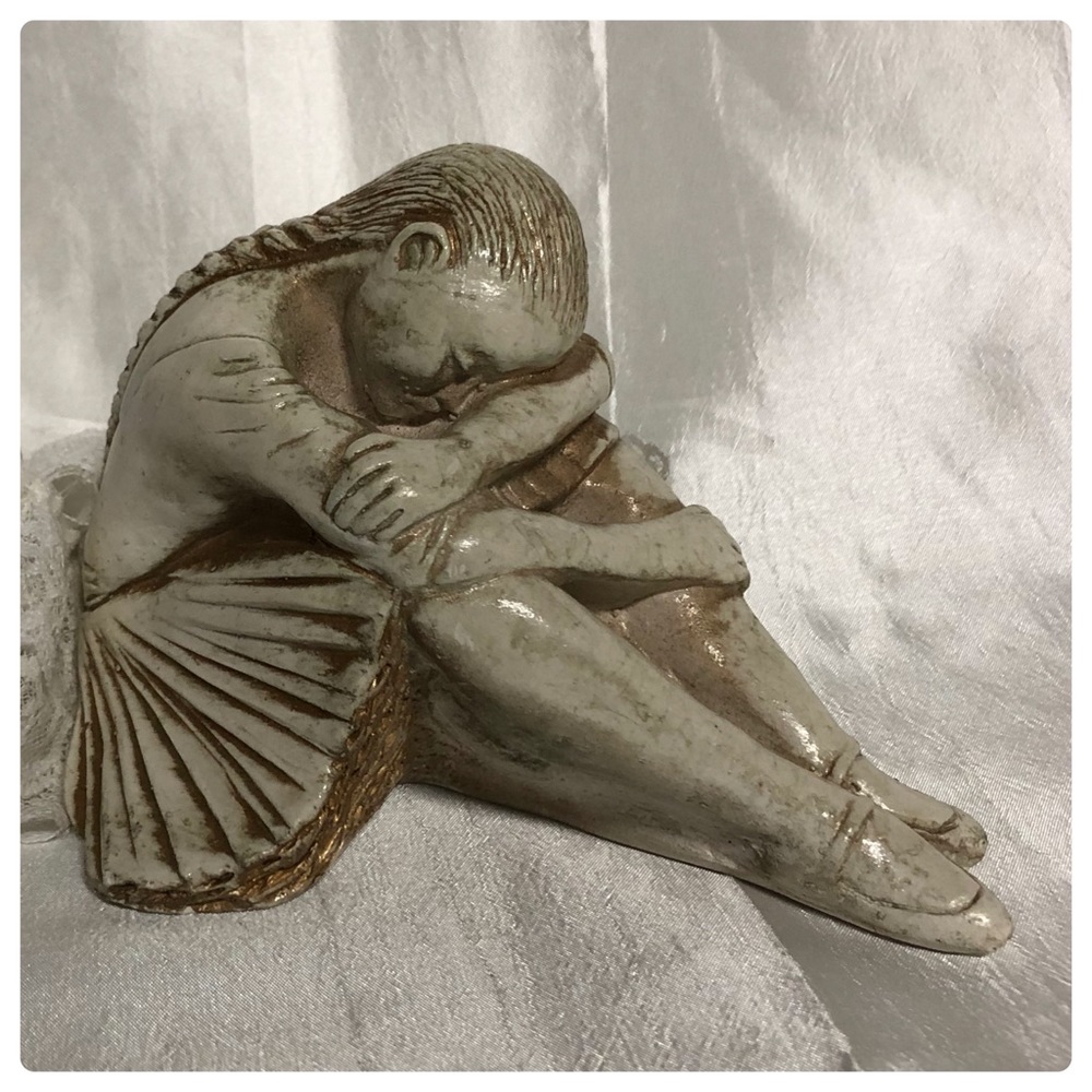 Vintage Ballerina figurine long braid